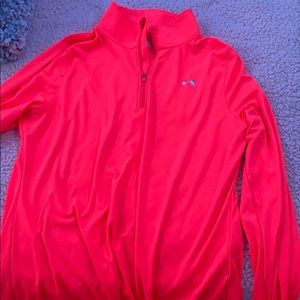 Bright pink underarmer quarter zip